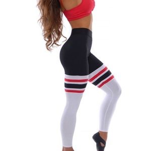 Bombshell Sportswear Leggings “Thigh High” - Retro Red